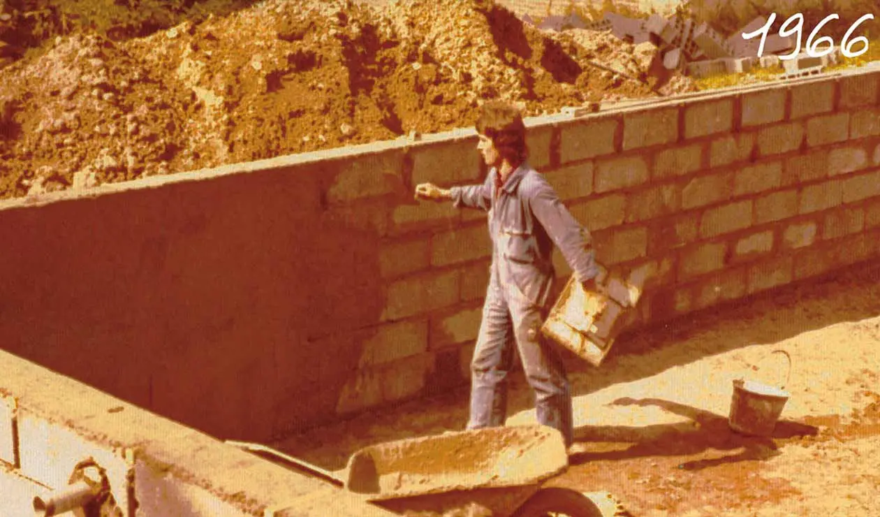 Poolbau Gartenpool im Jahr 1966